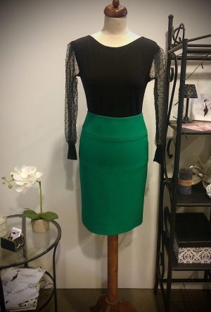 Puzdrová sukňa zelená